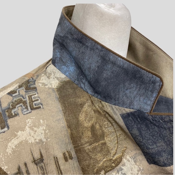 Vintage Dorothy Schoelen Platinum Artistic Painted Looking Cropped Jacket - Picture 4 of 10